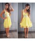 Koucla yellow sequin-embedded party dress