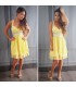 Koucla yellow sequin-embedded party dress