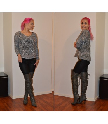 Koucla black wetlook treggings with zippers