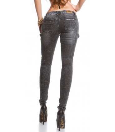 Koucla lace-orned rhine-lace jeans