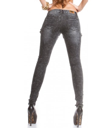 Koucla lace-orned rhine-lace jeans