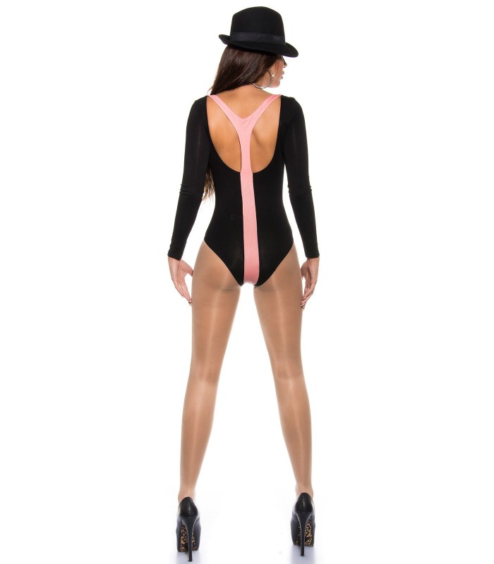 Koucla black-and-white long-sleeved henxelbody