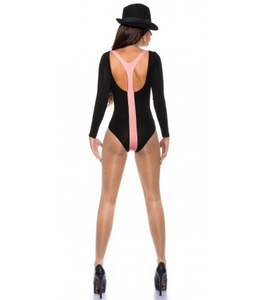 Koucla black-and-white long-sleeved henxelbody