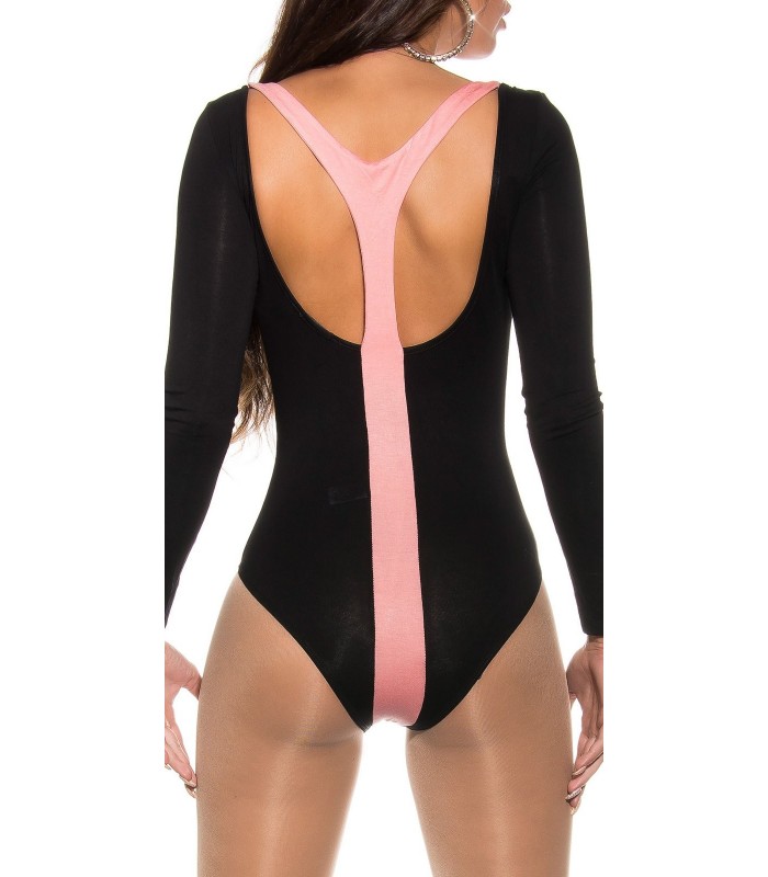 Koucla black-and-white long-sleeved henxelbody