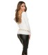 Koucla white fur collar knit
