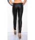 Koucla black zipped leather trousers
