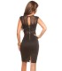 Koucla black mesh and lace-tinted dress