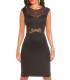 Koucla black mesh and lace-tinted dress