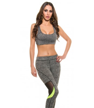 Koucla grey mesh workout tights