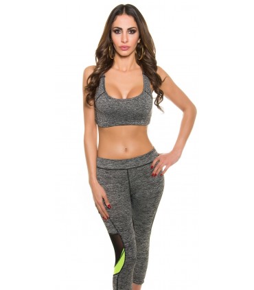 Koucla grey mesh workout tights