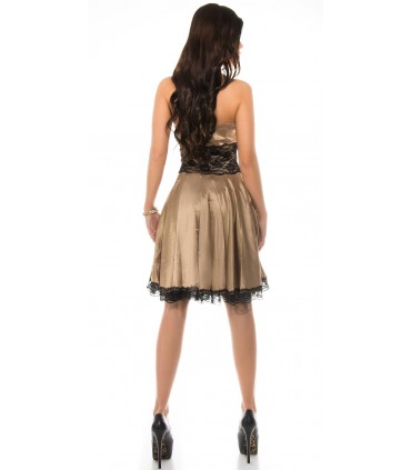 Koucla champagne party dress with lace