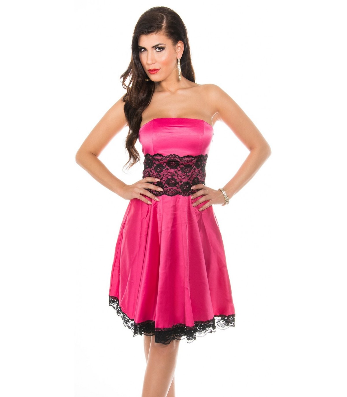 Koucla pink party dress with lace