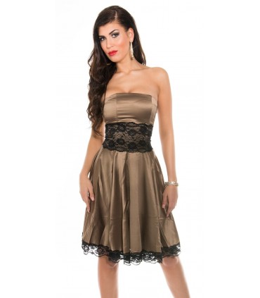 Koucla cappuccino party dress with lace