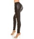 Koucla zip-up push-up leather trousers