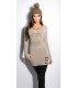Koucla taupe peace knit dress