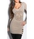 Koucla taupe peace knit dress
