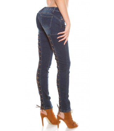 Koucla blue nod-rised push-up jeans