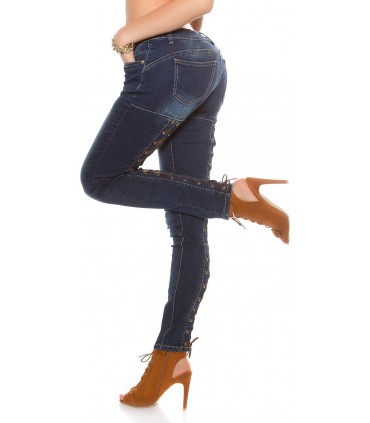 Koucla blue nod-rised push-up jeans