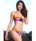 Colorful zip-up bikini