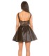 Koucla black lace-orned skater party dress