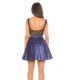 Koucla dark blue lace-orned skater party dress