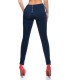 Blue high-waisted jeggings with zippers