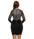 Black fishnet party dress
