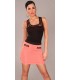 Coral chain-encended mini skirt