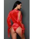 Red v-body with slits