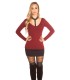 Koucla burgundy rivet-ornate choker knitwear