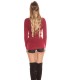 Koucla burgundy long sleeve knit with strings