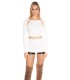 Koucla white long sleeve knit with strings
