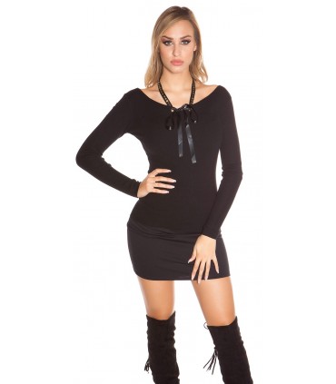 Koucla black star-striped knit