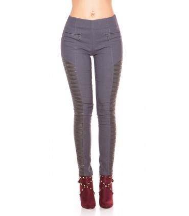 Grey decorative treggings