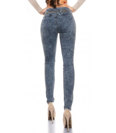 Koucla high-waisted stonewashed jeans