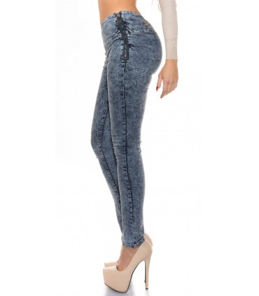 Koucla high-waisted stonewashed jeans