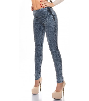 Koucla high-waisted stonewashed jeans