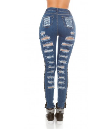 Koucla blue ripped nod-off jeans