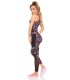 Colorful pink mesh workout tights + top
