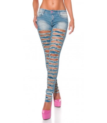 Koucla blue extreme ripped jeans