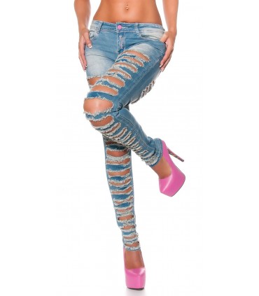 Koucla blue extreme ripped jeans