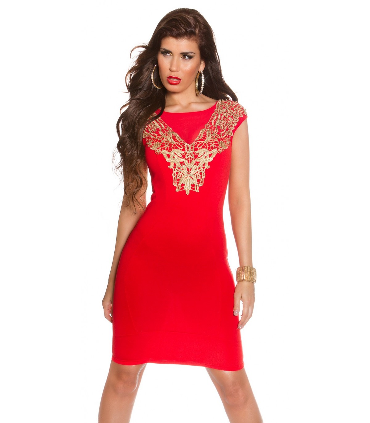 Koucla gold-colored party dress