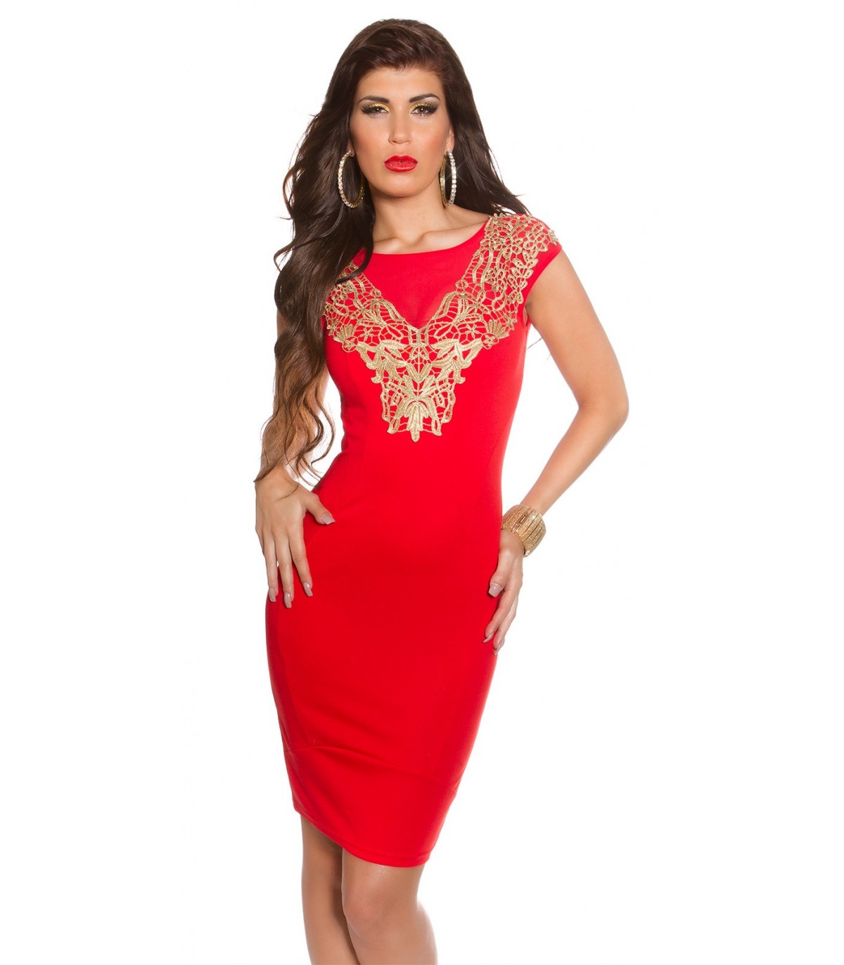 Koucla gold-colored party dress