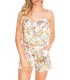 White floral patterned playsuit