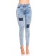Koucla blue jeans with slits and spots