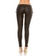 Koucla leather pants with slits