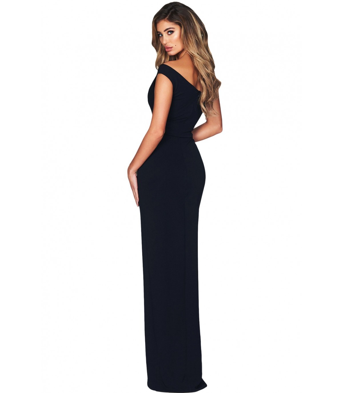 Dark blue single-skinned maxiko with slit