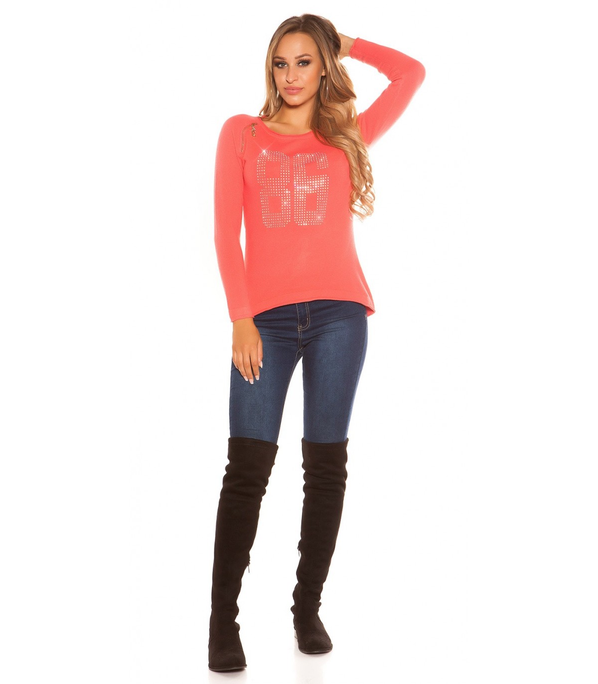 Koucla coral 86 strassineule with zippers