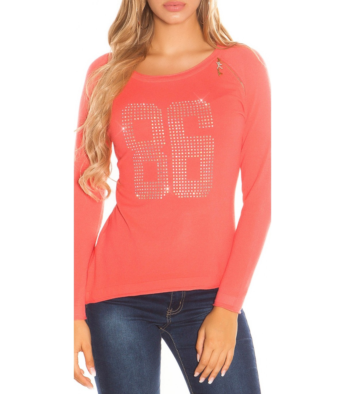 Koucla coral 86 strassineule with zippers