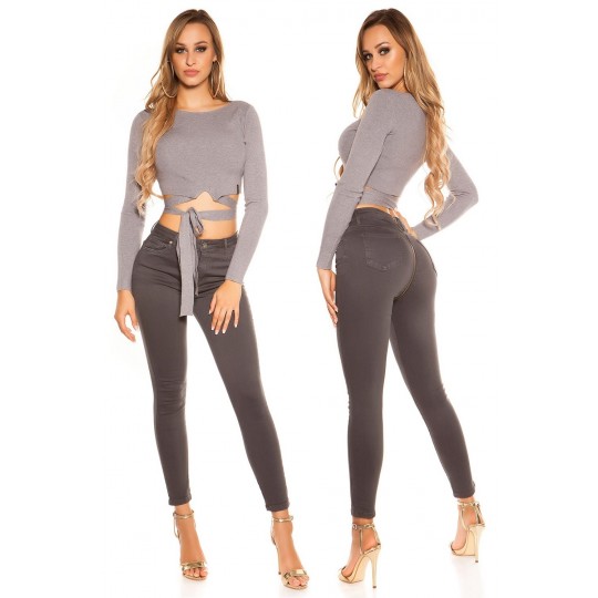 Koucla grå jeans med...